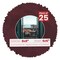 Dark Red Suede Mat Board for 8x8 Frames - Circle Opening for 6x6 Photos